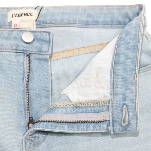L'agence NWT High Rise Sleek Baby Boot Jeans Size 28 US Abilene In Blue Cotton